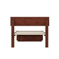 thumbnail image 5 of AFI Boston 14" Twin-XL Wood Platform Bed Frame with Foot Drawer Storage, Walnut, 5 of 7