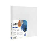 Artist Stretched Canvas, 100% Cotton Acid Free White Canvas, 16"X20", 2 Pieces, Vendor Labelling, Ideal for art students, educators, artists and professionals.