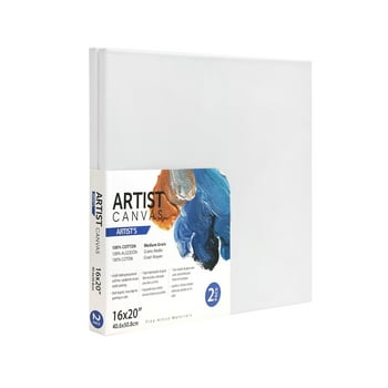 Artist Stretched Canvas, 100% Cotton  Free White Canvas, 16"X20", 2 Pieces