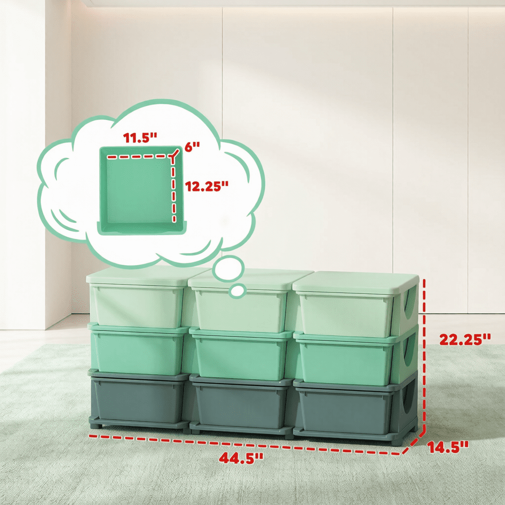 Chic Storage Tower,Space-Saving Vertical Drawer Unit,Multi-Tier Toy Organizer,Storage Drawers,