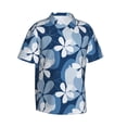 thumbnail image 2 of Daiia Flower Hawaiian Shirt for Men Gentle Cotton Regular Short Sleeve Casual-Large, 2 of 9