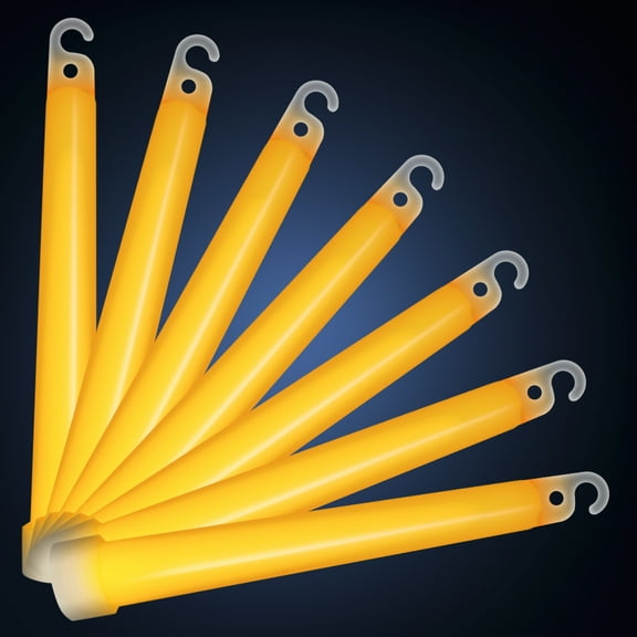 FlashingBlinkyLights 6 inch YELLOW Glow Sticks (Box of 25)