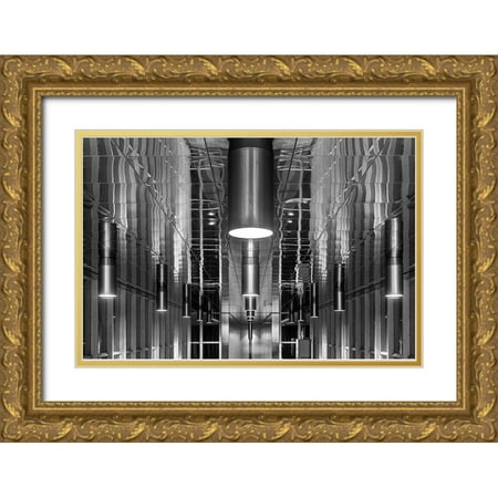 

Luycx Theo 18x13 Gold Ornate Wood Framed with Double Matting Museum Art Print Titled - Lighted Ceiling