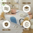 thumbnail image 4 of Croniis Color Block Sofa Cover with Velcro, Pet Friendly Couch Protector, Non Slip, 180*380cm, Three Seat, 4 of 8