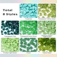 thumbnail image 4 of 1 Box 240Pcs 8 Style 2-Hole Glass Seed Beads Rectangle Light Green 5x4.5~5.5x2~2.5mm Hole: 0.5~0.8mm 30pcs/style, 4 of 9