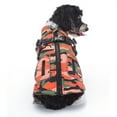 thumbnail image 6 of Small Dog Jacket with Harness,Pet Coat Cold Weather Warm Vest Jacket,Dog Waterproof Windproof Cotton Costume for Puppy Small Medium Dogs Orange Camouflage 2XL, 6 of 7