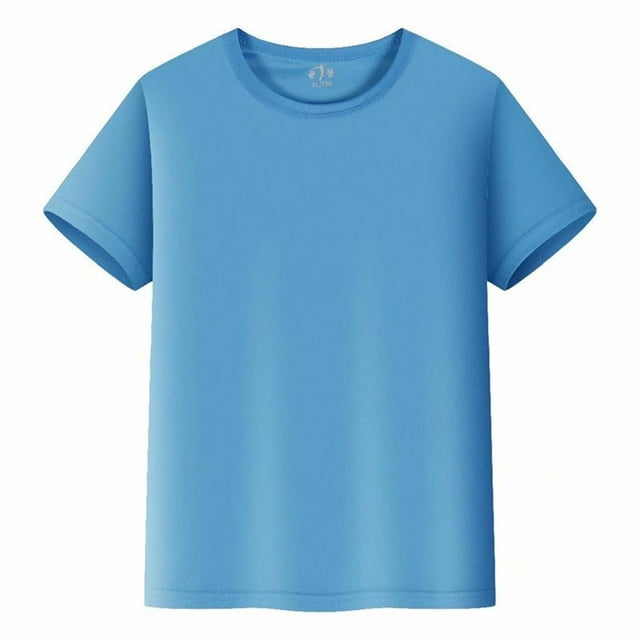 Hiiyo Men's Quick Drying T-Shirt Solid Color Short Sleeve T Shirt Summer Daily Tshirt