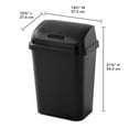 thumbnail image 3 of Sterilite 7.8 Gallon SwingTop Kitchen Wastebasket Trash Can, Black(12 Pack), 3 of 9