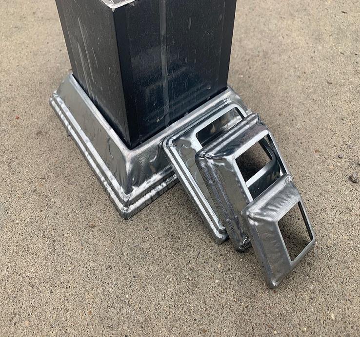 Deck post base 4pcs Deck Post Bases Post Square Brackets Heavy Duty