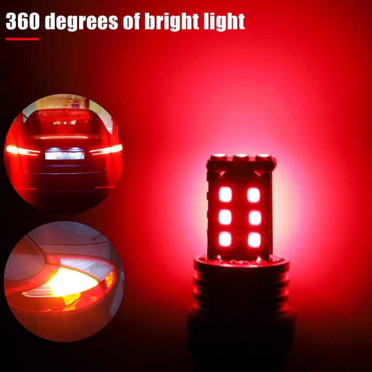 Syneticusa 7443 Red Flashing Strobe Blinking Rear Alert Safety Brake