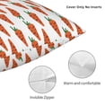 thumbnail image 4 of Rateoe Carrot Pattern Throw Pillow Cover Premium Pillow Stuffer Sham Square for Decorative Cushion Bed Couch Sofa(Pillow insert not included), 4 of 8
