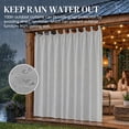 thumbnail image 3 of Lapalife Outdoor Curtain for Patio Waterproof Extra Wide, Tap Top Blackout Curtain Thermal Insulated Drapes, 1 Panel, 100''x 84'', Gray, 3 of 8