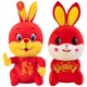 thumbnail image 1 of FELTECHELECTR 2 piezas de peluche de conejo de juguete El año del conejo Adorable muñeco de animal de peluche Conejo, 1 of 5