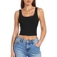 thumbnail image 3 of Top corto sin mangas con tirantes AURUZA para mujer, negro, 3 of 8