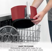 Ninja Air Fryer 4-Qt, 3-in-1, Air Fry Reheat Dehydrate, Nonstick, Dishwasher Safe, Compact, AF100WMRD Red