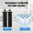 thumbnail image 4 of Gravity Fed Water Filter System 2.25G 304 Stainless Steel Countertop Reduces Lead 99 Percent Chlorine with 2 Carbon Filters Spigot for Home Camping RV, 4 of 6