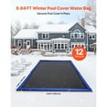 thumbnail image 2 of KFFKFF 12-Pack Pool Cover Water Bags, 10 Ft Double Chamber Tubes, 0.4mm Thick PVC with Leak-Resistant Screw Caps, Designed for Securing Inground Pool Covers During Winter, Blue, 2 of 9