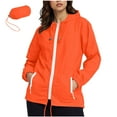 thumbnail image 2 of Kukoosong Oversized Women's Rainproof Jacket Outdoor Lightweight Zipper Athletic Jacket with Pockets, 2 of 6