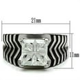 thumbnail image 2 of High polished (no plating) Stainless Steel Ring with AAA Grade CZ in Clear for Women Clear Stone Color Style TK393 Size 10, 2 of 4