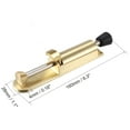 thumbnail image 2 of Uxcell 6.30''x1.1''x1.26'' Door Stopper Brushed Zinc Alloy  Rubber Gold Tone 1pcs, 2 of 5