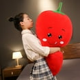 thumbnail image 2 of 1PC 30/100CM Plush Cartoon Vegetables Toys Cute Soft Simulation Carrot Eggplant Chili Corn Plant Pillow Stuffed Dolls for Kids zhangyuxiang LED, 2 of 2