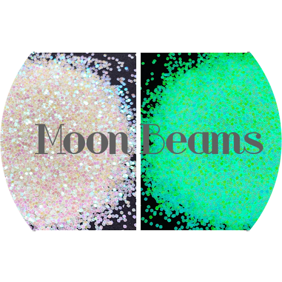 Glitter Heart Co. - High Quality Polyester Glitter - 1oz Bag- Glow in the Dark - Moon Beams