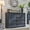 Black, variant on ACCOHOHO Farmhouse 9 Drawers Dresser, Rustic Wood Dresser Chest of Drawers for Bedroom,TV Stand with Large Drawers for Living Room,White