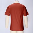 thumbnail image 4 of Cotton T-Shirts Short Sleeve Basic Tees Mens Crew Neck Casual Summer Tops with Chest Pocket Soft Plain Tshirts (L, Wine), 4 of 7