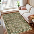 thumbnail image 3 of Ultrug Floral Area Rug Soft Non Slip Vintage Rugs for Living Room Bedroom Home Deocr Flower Carpet,5'x8',Coffee, 3 of 7