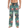 thumbnail image 7 of FORMRS Mens Pajama Pants with Pockets Soft Cotton Sleepwear Lounge Bottoms, Sizes S-2XL, Art Water Lilies Pattern, 7 of 7