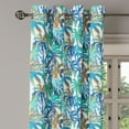 thumbnail image 2 of Ambesonne Palm Leaf Grommet Curtain, Abstract Nature Dream, 50" x 108", Blue Mint Green Orange, 2 of 6