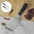 thumbnail image 2 of Slotted Fish Spatula Large Heat Resistant Fish Flippers Fish Turner for BBQ Cooking Gifts L Handle, 2 of 9