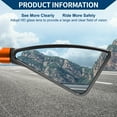 thumbnail image 3 of Unique Bargains Motorcycle Rear View Mirrors Side Rearview Mirror Adjustable Aluminum Alloy 1 Set Black Orange M8/M10 Triangle Shape, 3 of 7
