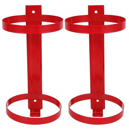 Supvox 2Pcs Fire Extinguisher Stand Carbon Steel Red for Fire Safety