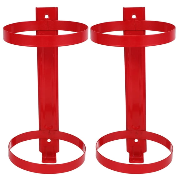 Supvox 2Pcs Fire Extinguisher Stand Carbon Steel Red for Fire Safety