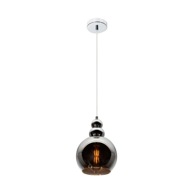 Lámpara colgante, acabado cromo, 1 luz E27 40W