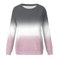 thumbnail image 6 of VEKDONE Gradient Color Sweatshirts for Women Long Sleeve Crewneck Pullover Casual Loose Fit Thin Fleece Tops Teen Girls Outdoor Streetwear Blouse Fall Clothes Top, 6 of 6