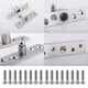 thumbnail image 3 of Bisagra pivotante de 2 uds, bisagra giratoria, bisagras ocultas de acero inoxidable de 360 ​​grados, eje pivotante hacia arriba y hacia abajo (bisagra de eje central pequeña), 3 of 5