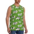 thumbnail image 2 of Easygdp Cows With Calfs Green Men's Breathable Tank Tops Sleeveless Sporty T Shirts for Basketball, Mountaineering, Bodybuilding -Small, 2 of 8