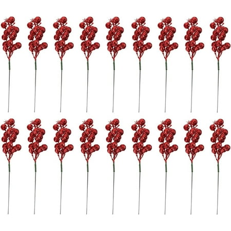 Red Color Berries Stem Pack Of 50 main image 1
