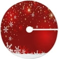 thumbnail image 1 of FMSHPON Christmas Snowflakes Xmas Christmas Tree Skirt Stand Mat for Holiday Party Decoration Indoor Outdoor 48 inches, 1 of 6