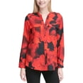 thumbnail image 1 of Blusa con botones utilitarios Calvin Klein mujer rojo extragrande Abotonar, 1 of 1