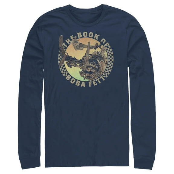 Men's Star Wars: The Book of Boba Fett Tusken Raiders on Speeders  Long Sleeve Shirt Navy Blue Small