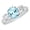 Aquamarine, variant on 1 to 6 Carat Oval Platinum LAB GROWN Gemstone and LAB GROWN Diamond Engagement Ring (AAAA Heirloom Quality) Diamond Gemstone 1 Carat Size-9