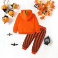 thumbnail image 6 of YDFCWXW Boys Colorblock Hooded Pullover and Pants 2-Piece Set Fall Winter Outfit Long Sleeve Sweatshirt with Joggers for Kids (Orange, 4-5 Years), 6 of 6