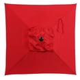 thumbnail image 5 of Mainstays 5ft Square Red Market Patio Umbrella, Push-Up, 5 of 6