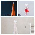 16 Pcs Love Hook Home Decor Punch Free Hooks Metal for House