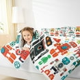 thumbnail image 3 of Manfei Colortful Robot Queen Comforter Set,Kids Toy Bedding Sets,Modern Abstract Desgin Bedding Comforter Set For Boys Teens,Ultra Soft Home Decor Reversible,3pcs, 3 of 7