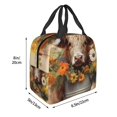 thumbnail image 3 of Fotbe Bucket Flower Cow Bolsa Térmica con Estampado y Forro de Aluminio Grueso Bolsa de Almuerzo con Bolsillo Frontal para Hombres y Mujeres, Ideal para Trabajo, Escuela, 3 of 8