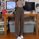 thumbnail image 1 of Pantalones anchos de traje para mujer con un tacto de alta gama, cintura alta y sensación de caída, ajustados y casuales, pantalones cortos para primavera., 1 of 3